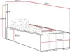 Einzelbett 90x200 mit Stauraum DANVILLE 1 - weiß Produktbild-Vorschau 4