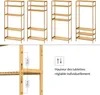 Étagère de rangement en bambou 130x60x26 cm 5 niveaux Voir les images du produit 1