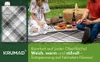 EBRAN TRADE Picknickdecke 200x200 cm Grau-Schwarz, Produktbild-Vorschau 8