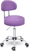 TRESKO® Taboret obrotowy z oparciem 150 kg Fioletowy | Podgląd zdjęcia produktu 1