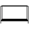 Tavolo consolle nero 120x35x75 cm in vetro temperato Anteprima dell’immagine prodotto 1