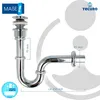 tecuro Siphon mit Pop Up Ablaufventil verchromt - Universal Produktbild-Vorschau 7