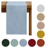 Zarter MUSSELIN-TISCHLÄUFER, kühles Blau 40×275 cm Produktbild-Vorschau 1