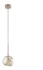 Hängeleuchte Metall Rauchglas D: 15 cm H: max. 150 cm Beige Produktbild-Vorschau 3