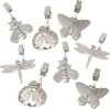 Lot de 8 presse-nappes ToCi, motif animalier, argent, Voir les images du produit 8