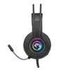 A black gaming headset with RGB lighting on a white background. Produktbild-Vorschau