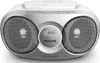 A silver and white Philips boombox with a CD player and digital tuning. Voir les images du produit