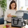 Thermische tas voor lunch strandpicknick 16l grijs Productafbeelding-voorbeeld 5
