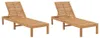 vidaXL Sonnenliegen 2 Stk. Massivholz Teak Produktbild-Vorschau 7