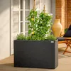Casaria® Bac à Fleurs en Polyrotin - Jardinière 4 Pots Voir les images du produit 5