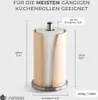 EXITOSO Küchenrollenhalter - Bambus + Edelstahl - stehend Produktbild-Vorschau 3