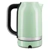 A mint green electric kettle with a black handle and silver trim, shown against a white background. Anteprima dell’immagine prodotto