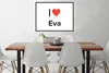 MuchoWow® Gerahmtes Poster Ich liebe - Eva - Mädchen 80x60 Produktbild-Vorschau 2