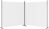 vidaXL 2 tlg. Paravent Weiß 348x180 cm Stoff - Raumteiler - Produktbild-Vorschau 4