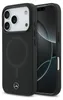 Housse iPhone 17 Pro Mercedes cuir véritable noir logo Voir les images du produit 1