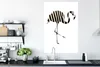 MuchoWow® Poster Flamingo - Zebra - Schwarz und weiß 80x120 Produktbild-Vorschau 3