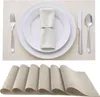 Platzmatten 6er Set, Tischset gewebt 45x30 cm beige, Produktbild-Vorschau 1