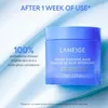 A jar of Laneige Water Sleeping Mask is shown with marketing text highlighting its benefits after one week of use. Náhľad obrázku produktu