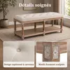 Banquette Coffre avec Rangement, Banc Bout de Lit, Beige 2 Voir les images du produit 5
