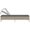 3-tlg. Sonnenliegen-Set mit Auflage Hellgrau Poly Rattan Produktbild-Vorschau 8