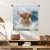 MuchoWow® Wandteppich Wandbehang Schottisches Hochlandrind Produktbild-Vorschau 6