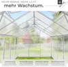 Skleník se základem 11,13 m³ 185 x 375 x 195 cm Náhled obrázku produktu 11