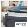 VOUNOT® Wäschekorb 90L, Wäschesammler mit Deckel  Anthrazit Produktbild-Vorschau 4