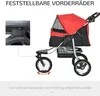 Pawhut PawHut Dog Trolley - Vozík pre psov - červený/čierny Náhľad obrázku produktu 4