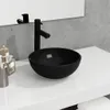 vidaXL Lavabo in vetro temperato 30x12 cm nero Anteprima dell’immagine prodotto 2