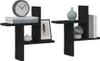 vidaXL Étagères murales 2 pcs. noir imitation chêne Voir les images du produit 4