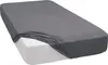 A dark gray fitted sheet is shown on a mattress. Produktbild-Vorschau