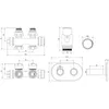 Mexen G00 Thermostat-Set Winkel/direkt mit Blende R, Produktbild-Vorschau 3