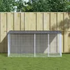 vidaXL Klec pro kuřata se střechou antracitová 203x98x90 cm Náhled obrázku produktu 2