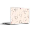MuchoWow® Laptop Aufkleber Sticker Cover Frau - Linienkunst Produktbild-Vorschau 1