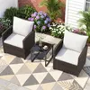 Set di mobili da giardino COSTWAY in polyrattan, mobili da Anteprima dell’immagine prodotto 8