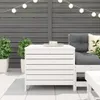 vidaXL Gartenhocker Weiß 62x63,5x53,5 cm Massivholz Kiefer Produktbild-Vorschau 3