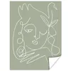 MuchoWow® Poster Frau - Vogel - Haare - Grün - Produktbild-Vorschau 1