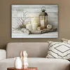 Leinwand Bilder 80x60 cm - Natur - Kerzen - Weiß, Produktbild-Vorschau 5