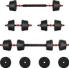 vidaXL 2-in-1 Hantelset 30kg Schwarz und Rot Zement und Produktbild-Vorschau 1