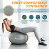 TRESKO Gymnastikball (Grau, 85cm) mit Pumpe Fitnessball Produktbild-Vorschau 2
