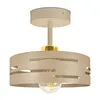 LUXOLAR Deckenleuchte E27 Beige Gold Plafond Laserschirm Produktbild-Vorschau 1