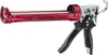 A red and silver caulking gun with black handles is shown against a white background. Produktbild-Vorschau