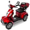 A red electric scooter is shown against a white background. Produktbild-Vorschau