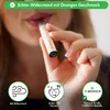 A person is holding and using a vaping device with orange-flavored filters. Produktbild-Vorschau