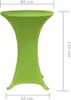 vidaXL Stretch Table Cover 2 ks 60 cm Green Náhľad obrázku produktu 5