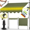 tillvex Klemmmarkise 250 cm Armeegrün mit Solar LED mit Produktbild-Vorschau 1