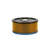 A cylindrical air filter with a black top, yellow pleated filtering material, and a blue base. Produktbild-Vorschau