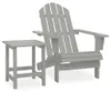 vidaXL Záhradná stolička Adirondack so stolom z masívneho Náhľad obrázku produktu 8