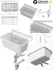 Granitan - Lavabo - Lavello - 61x41x30 cm - Bianco - con Anteprima dell’immagine prodotto 13