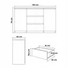 Kommode Weiß lackiert AVEN 120cm mit 3 Schubladen und 2 Produktbild-Vorschau 4